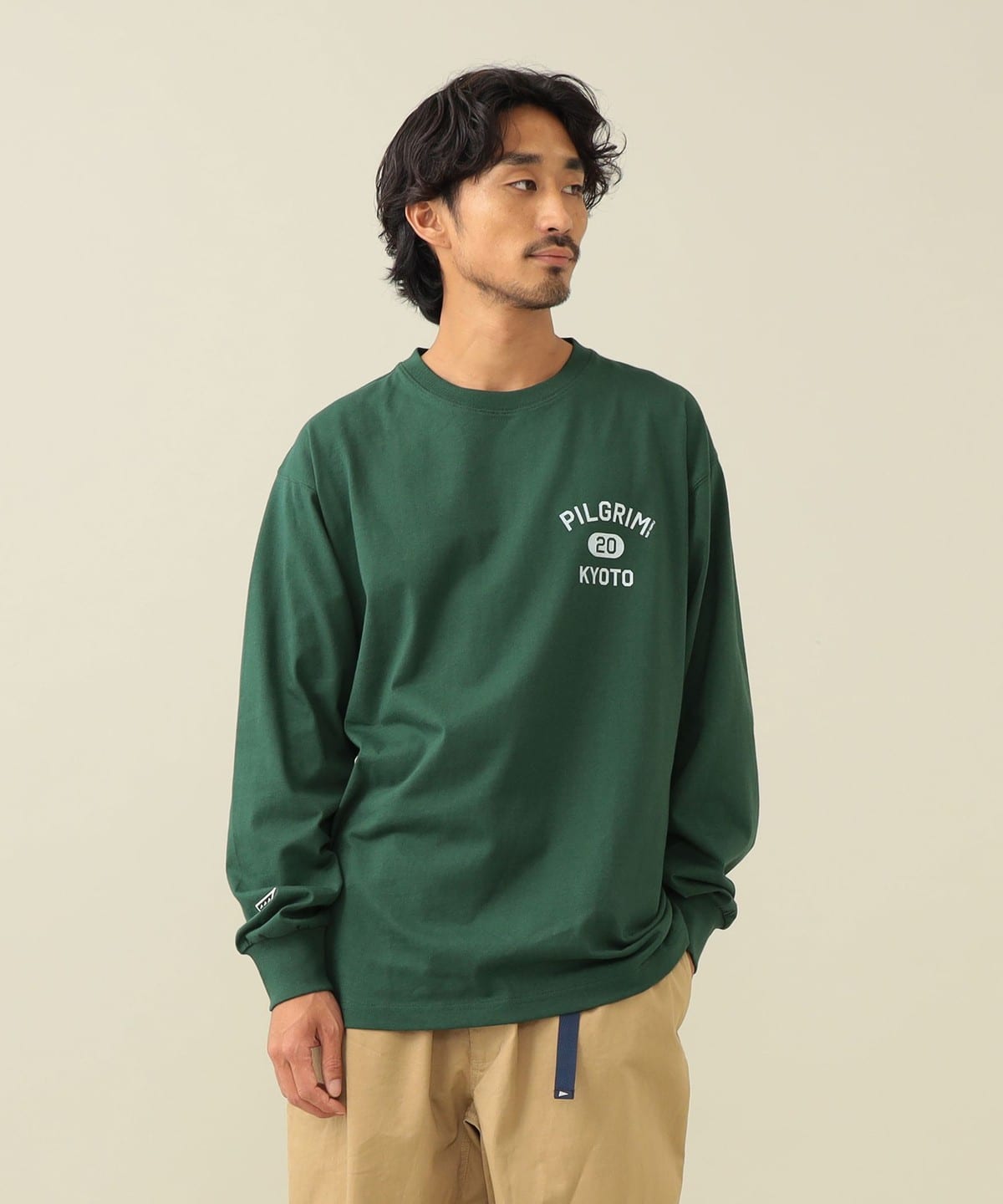 【EXCLUSIVE】Champion チャンピオン / City Long Sleeve Tee Tシャツ・カットソー MEN ARMY GREEN S 【EXCLUSIVE】Champion チャンピオン / City Long Sleeve Tee Tシャツ・カットソー MEN ARMY GREEN S