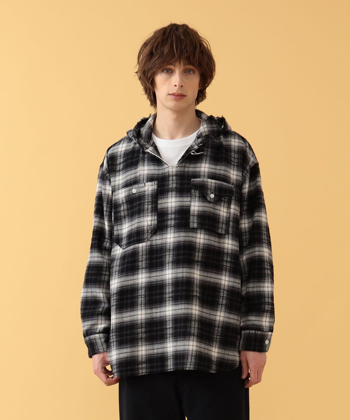 Giorgio Hooded Shirt シャツ・ブラウス MEN BLACK L Giorgio Hooded Shirt シャツ・ブラウス MEN BLACK L