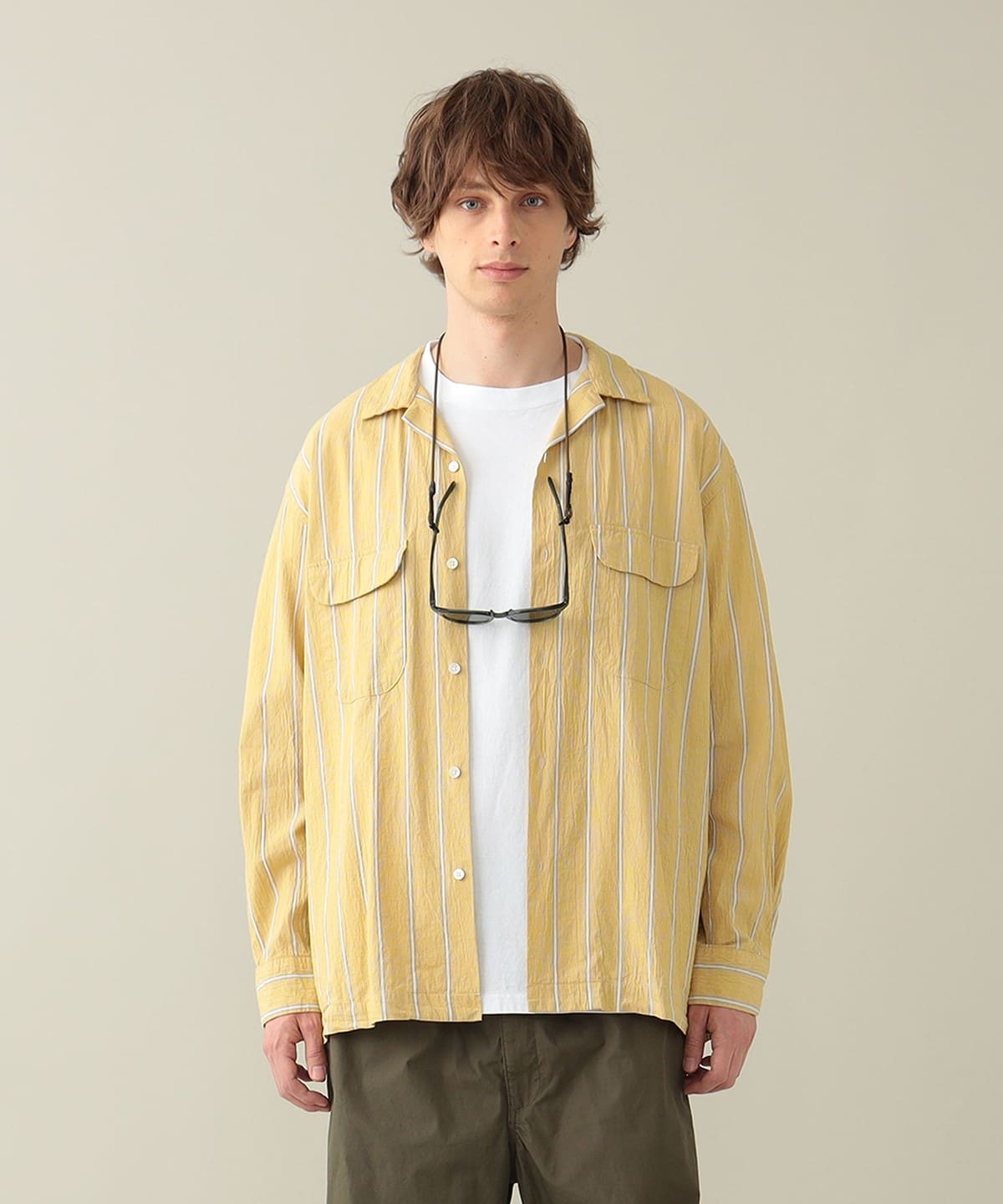 Vincent Longsleeve Shirt シャツ・ブラウス MEN MUSTARD XL Vincent Longsleeve Shirt シャツ・ブラウス MEN MUSTARD XL