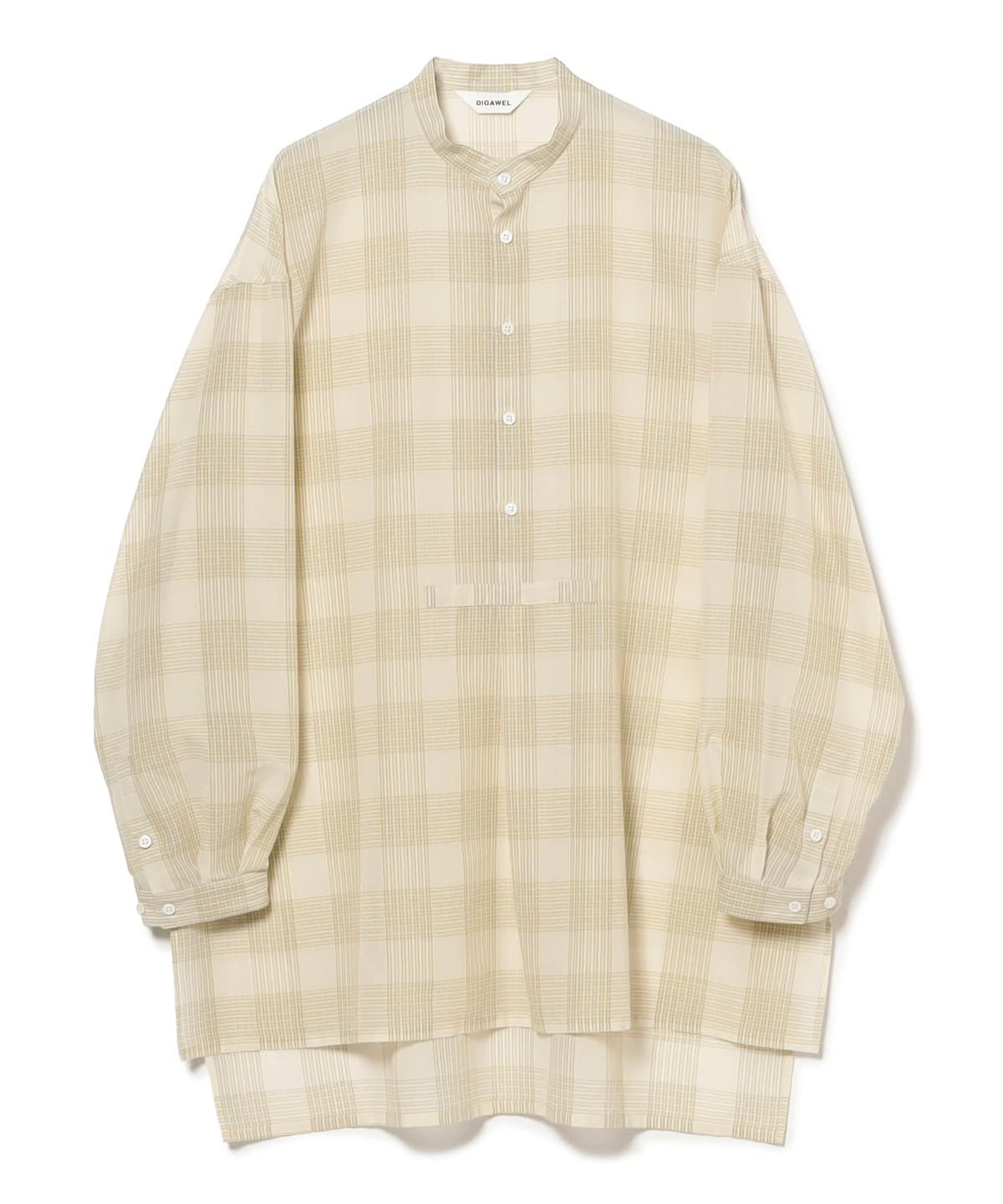 DIGAWEL ディガウェル / Tunic shirt シャツ・ブラウス MEN Beige/Yellow 1 DIGAWEL ディガウェル / Tunic shirt シャツ・ブラウス MEN Beige/Yellow 1