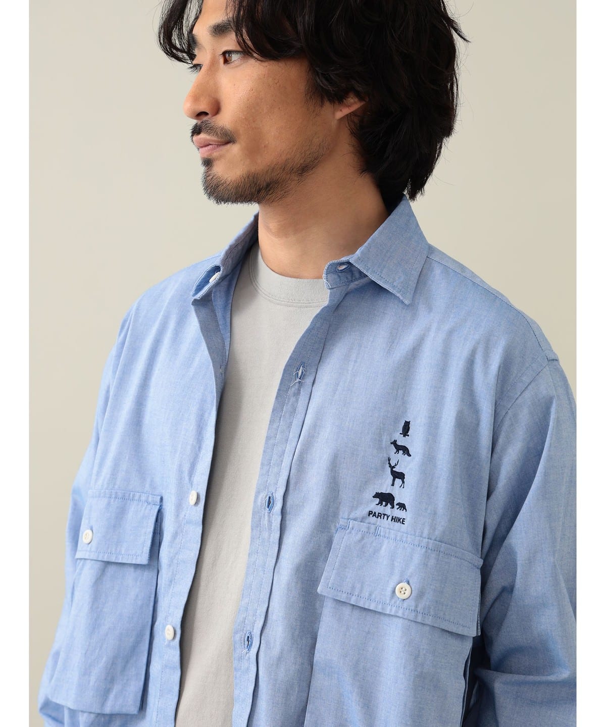 【EXCLUSIVE】MOUNTAIN RESEARCH マウンテンリサーチ / Party Hike Shirts シャツ・ブラウス MEN SAX L 【EXCLUSIVE】MOUNTAIN RESEARCH マウンテンリサーチ / Party Hike Shirts シャツ・ブラウス MEN SAX L