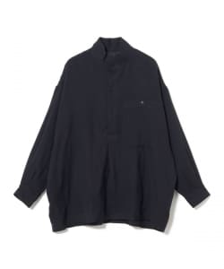 KAPTAIN SUNSHINE / Wool Gauze Stand Collared Smock