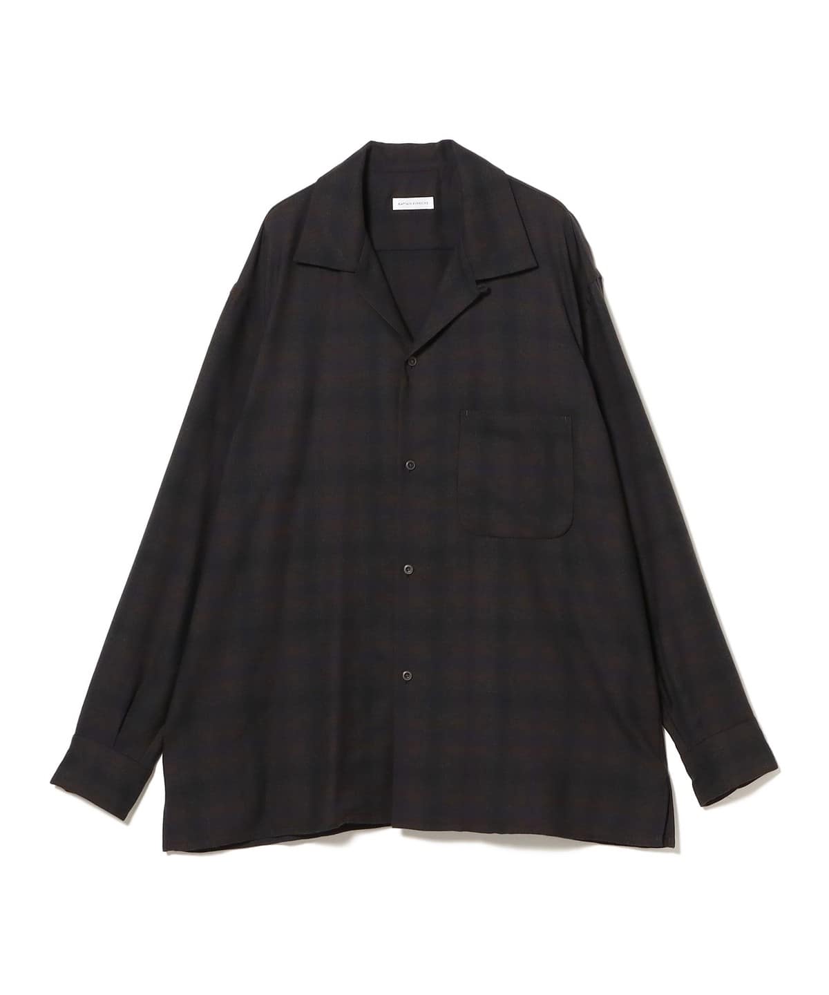 KAPTAIN SUNSHINE キャプテン サンシャイン / Wool Ombre Open Collared Shirt シャツ・ブラウス MEN CHARCOAL OMBRE 5 KAPTAIN SUNSHINE キャプテン サンシャイン / Wool Ombre Open Collared Shirt シャツ・ブラウス MEN CHARCOAL OMBRE 5