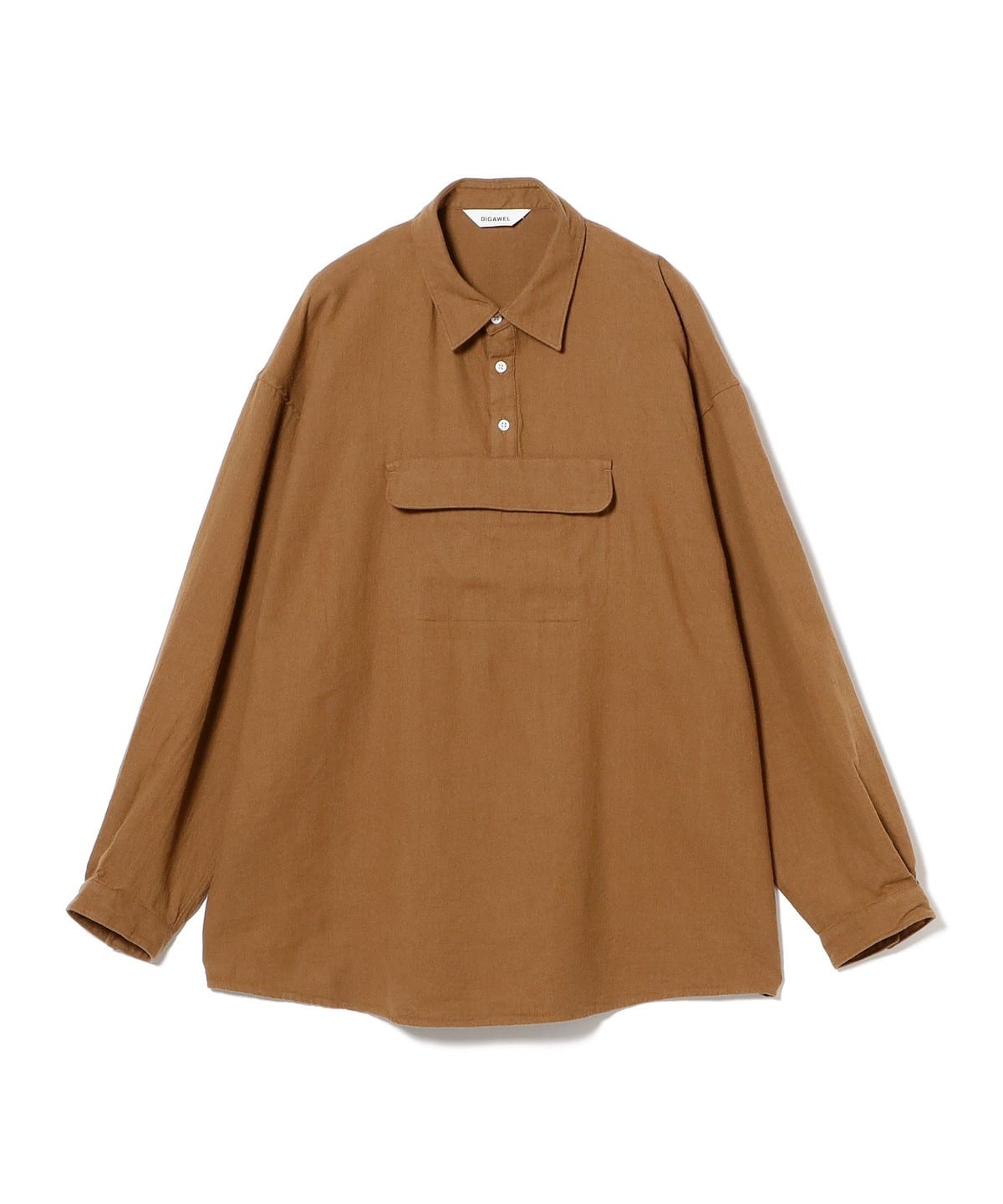 DIGAWEL �f�B�K�E�F�� / Center Pocket Pullover Shirt �V���c�E�u���E�X MEN BROWN 2