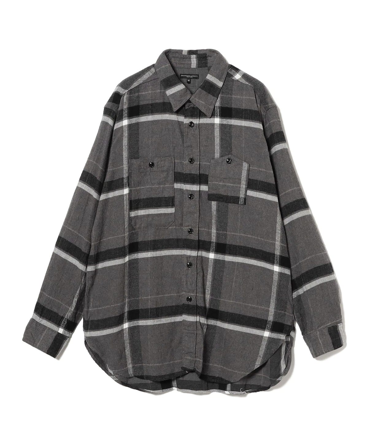ENGINEERED GARMENTS エンジニアド ガーメンツ / Work Shirt - Cotton Brushed Big Plaid シャツ・ブラウス MEN Grey/Black S ENGINEERED GARMENTS エンジニアド ガーメンツ / Work Shirt - Cotton Brushed Big Plaid シャツ・ブラウス MEN Grey/Black S