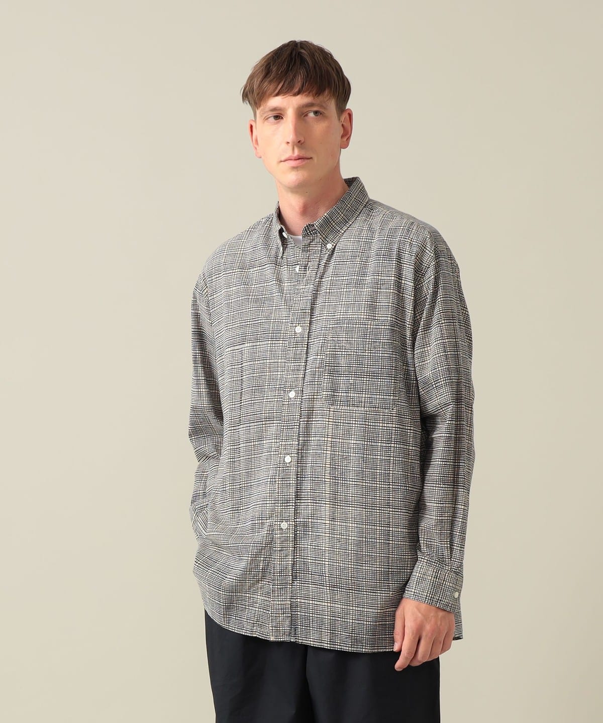 Bubbie Block Printed Button Down Shirt VcEuEX MEN NAVY S