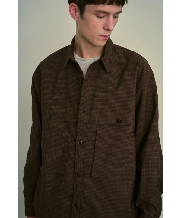 【ノベルティ対象】Albert Wool Polyester Field Shirt Model : H185 (cm)　Size : L