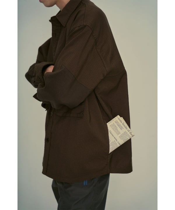【ノベルティ対象】Albert Wool Polyester Field Shirt Model : H185 (cm)　Size : L