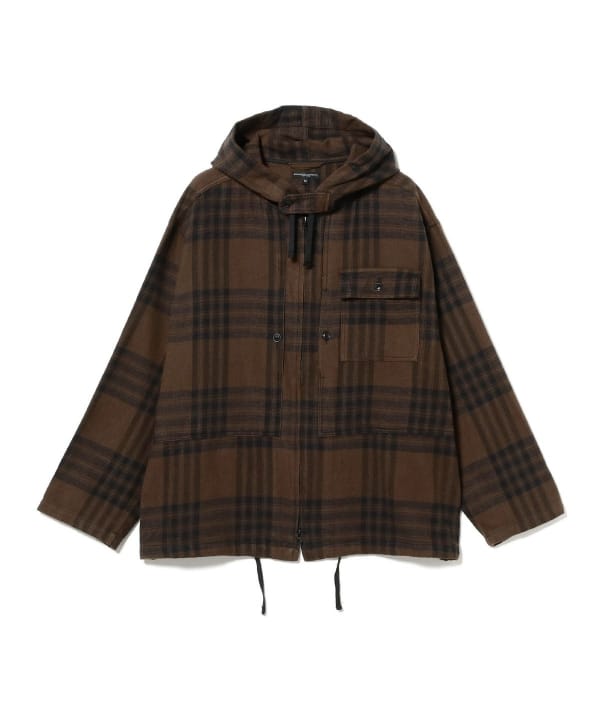 ENGINEERED GARMENTS / Zip Hooded Shirt - Cotton Flannel Plaid