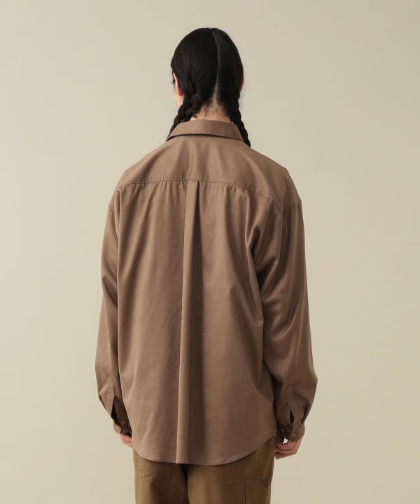 【EXCLUSIVE】DIGAWEL / Oversized Alternative Suede Shirt Model : H182 (cm)　Size : L