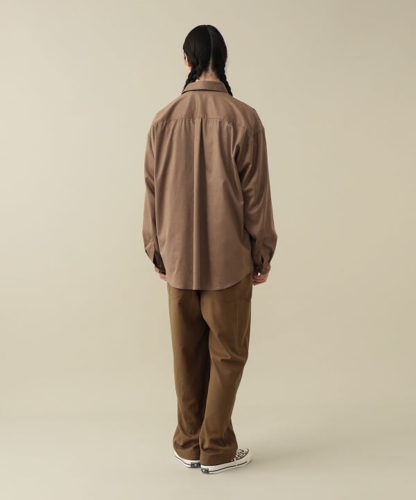 【EXCLUSIVE】DIGAWEL / Oversized Alternative Suede Shirt Model : H182 (cm)　Size : L