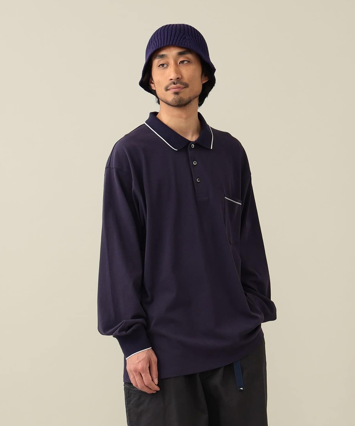 Werner Long Sleeve Polo シャツ・ブラウス MEN NAVY XL Werner Long Sleeve Polo シャツ・ブラウス MEN NAVY XL