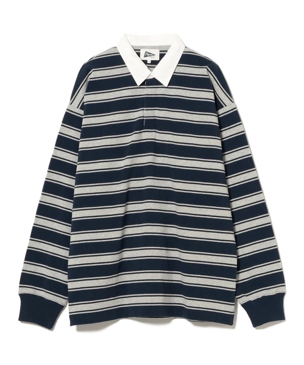 USA製 Pilgrim SURF＋SUPPLY　ボーダーラガーシャツ M程度 Pilgrim Surf+Supply（ピルグリム サーフ+サプライ）Rocky Rugby