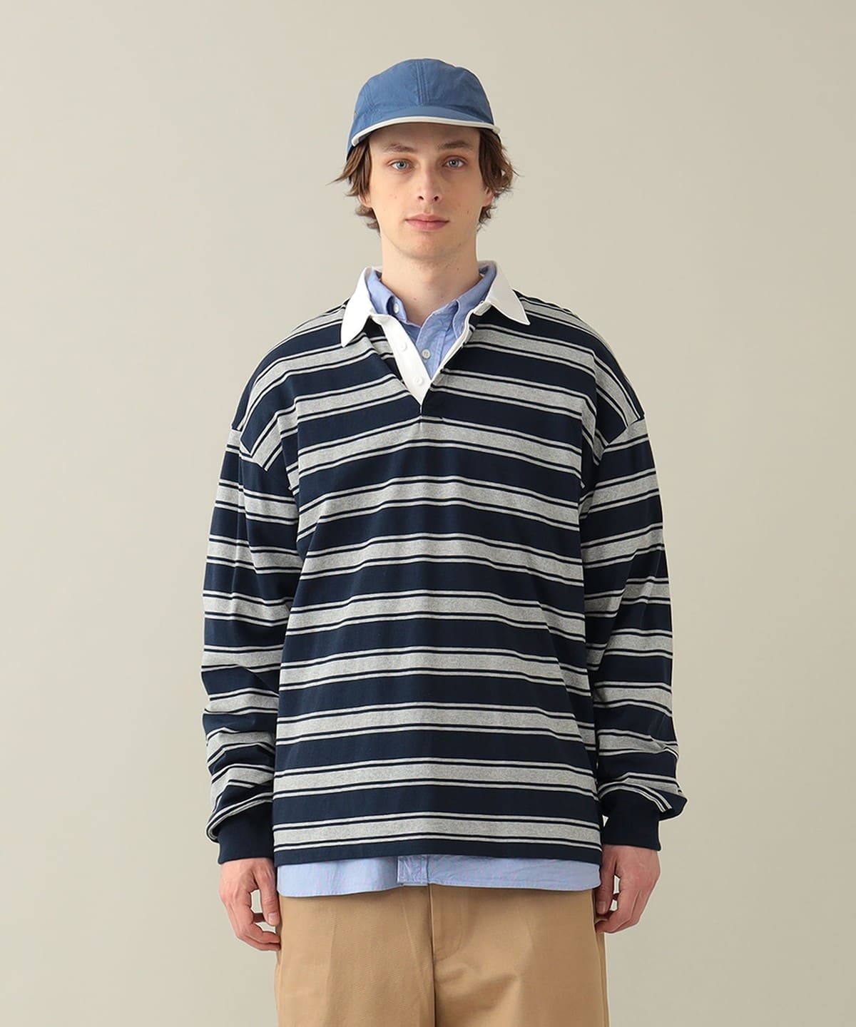 Rocky Rugby Shirt シャツ・ブラウス MEN NAVY*GREY XL Rocky Rugby Shirt シャツ・ブラウス MEN NAVY*GREY XL
