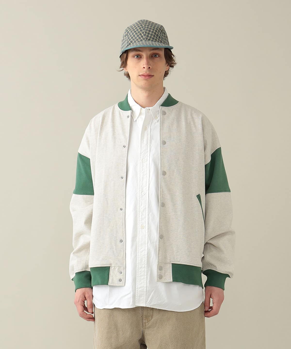 Dean Snap Cardigan トップス MEN OATMEAL*GREEN M Dean Snap Cardigan トップス MEN OATMEAL*GREEN M