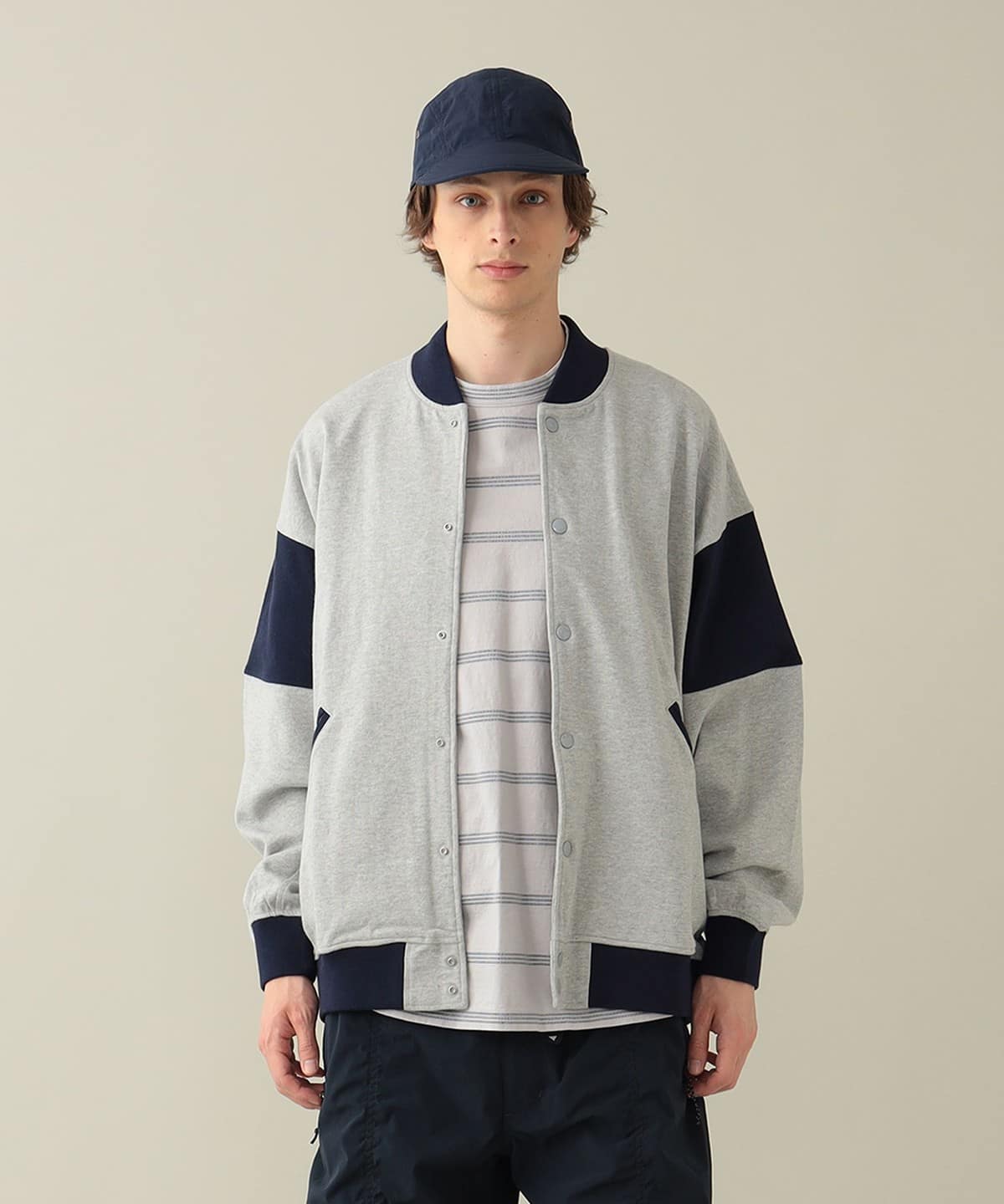 Dean Snap Cardigan トップス MEN H. GREY*NAVY M Dean Snap Cardigan トップス MEN H. GREY*NAVY M