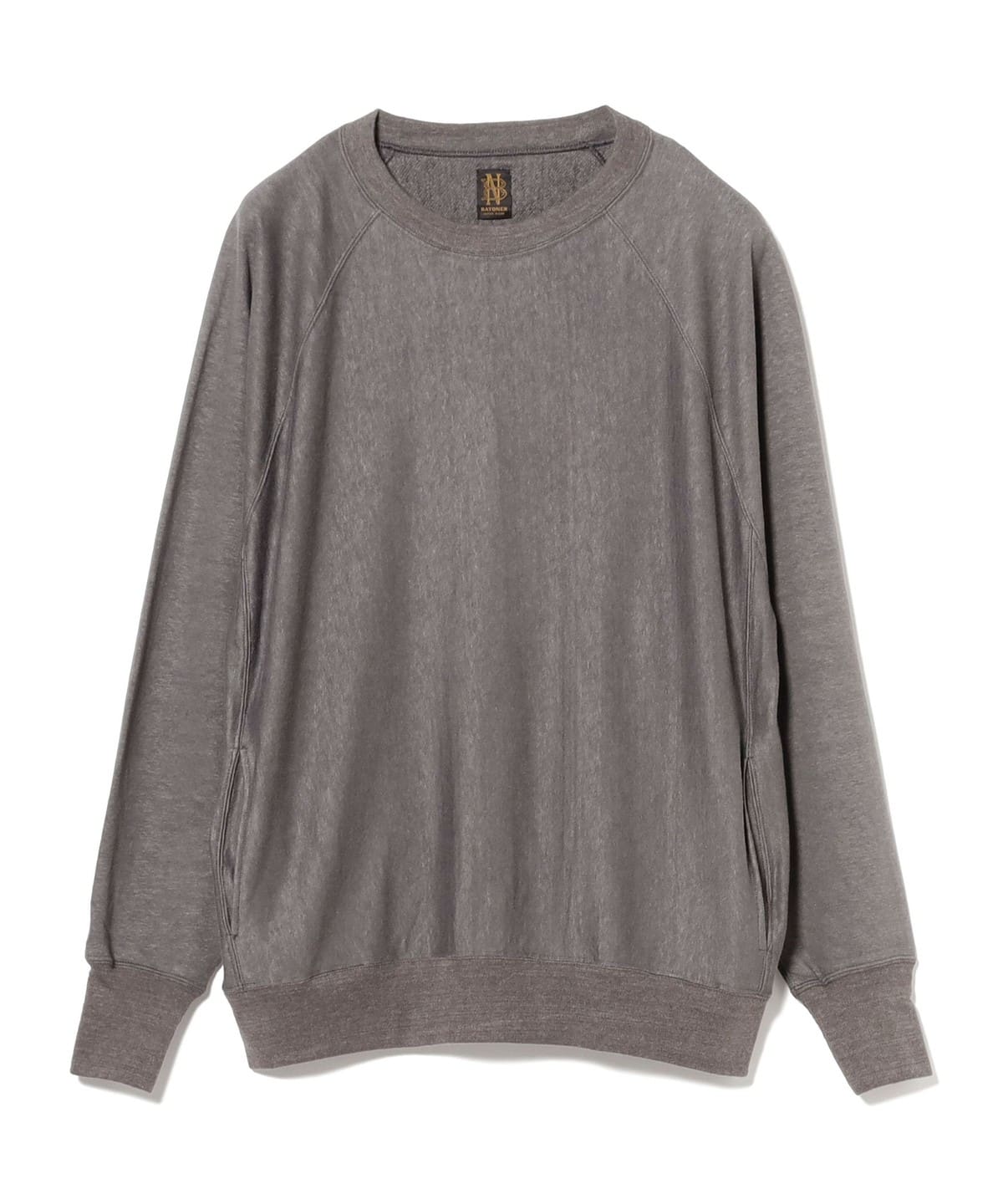 BATONER バトナー / BELGIAN LINEN URAKE CREW NECK LONG SLEEVE トップス MEN GREY 2 BATONER バトナー / BELGIAN LINEN URAKE CREW NECK LONG SLEEVE トップス MEN GREY 2