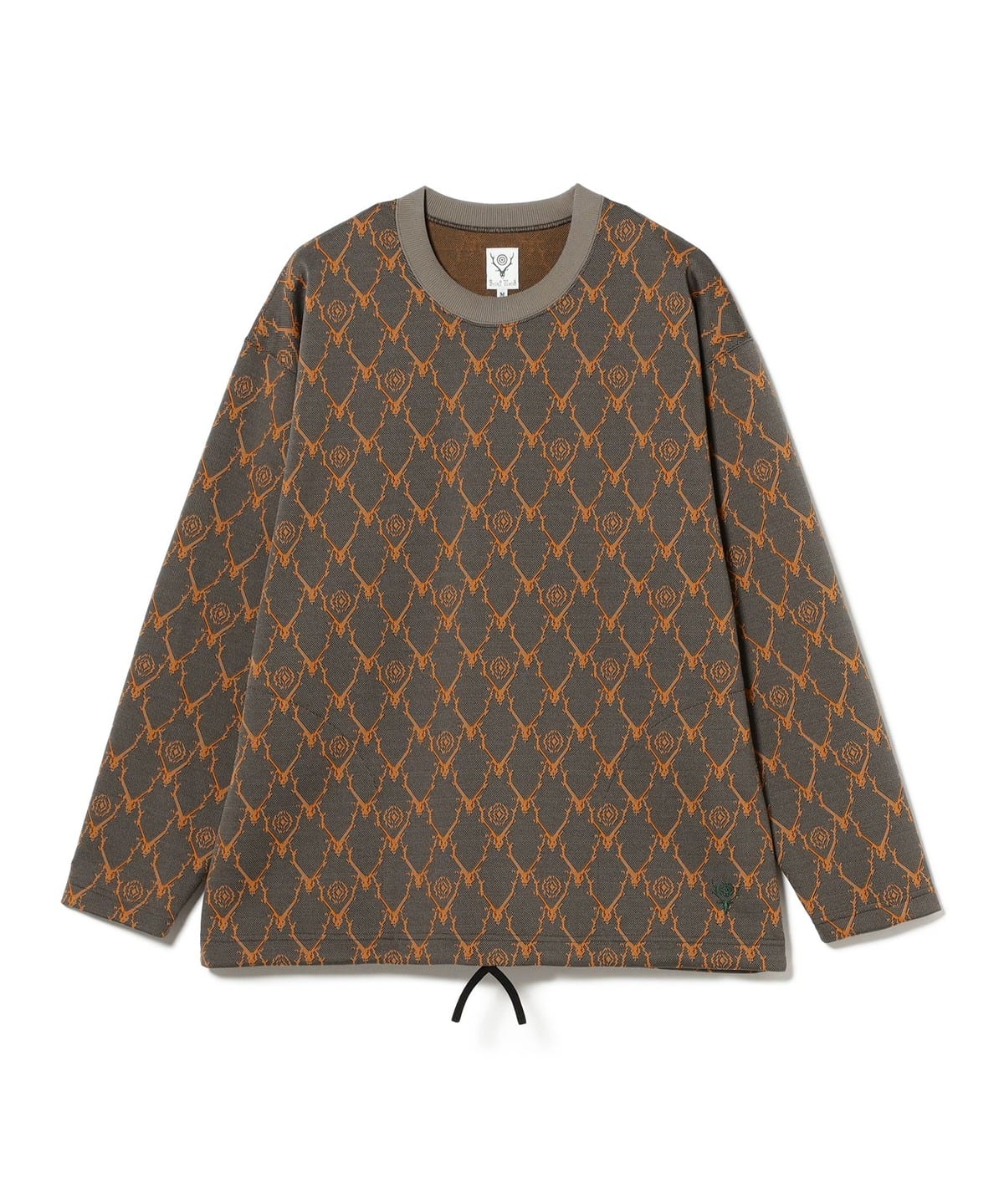 SOUTH2 WEST8 / String Crew Neck Shirt - Poly Jacquard Skull & Target トップス MEN ORANGE XL SOUTH2 WEST8 / String Crew Neck Shirt - Poly Jacquard Skull & Target トップス MEN ORANGE XL