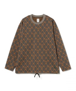 SOUTH2 WEST8 / String Crew Neck Shirt - Poly Jacquard Skull&Target