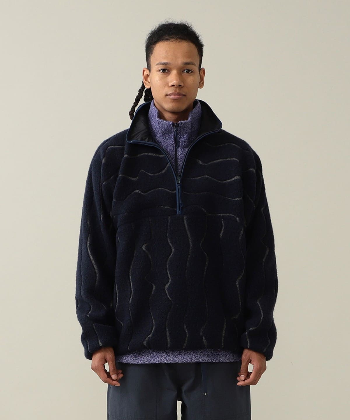 Mosley Boa Half Zip Pullover トップス MEN NAVY XL Mosley Boa Half Zip Pullover トップス MEN NAVY XL