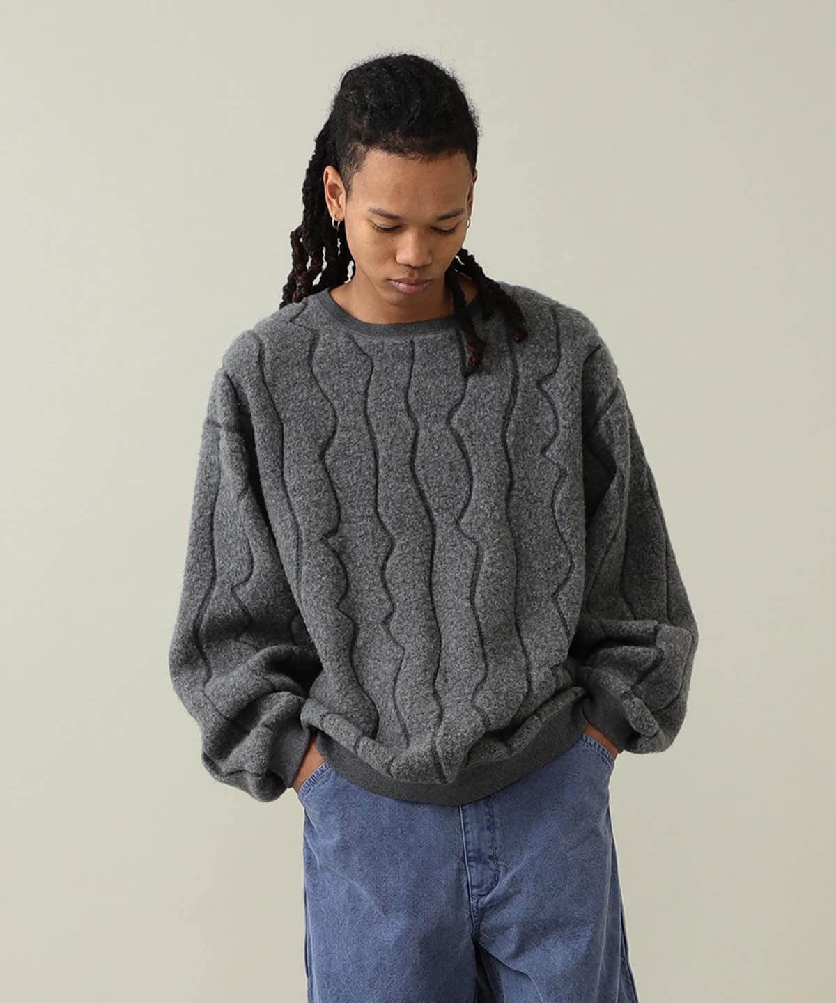 【+15%ポイントUP】Misha Boa Crew トップス MEN HEATHER GREY M 【+15%ポイントUP】Misha Boa Crew トップス MEN HEATHER GREY M