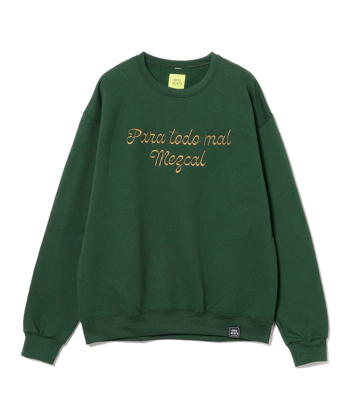 LOOSE JOINTS ルーズ ジョインツ / ED DAVIS - 'PARA TODO MAL, MEZCAL' CREW NECK トップス MEN GREEN M