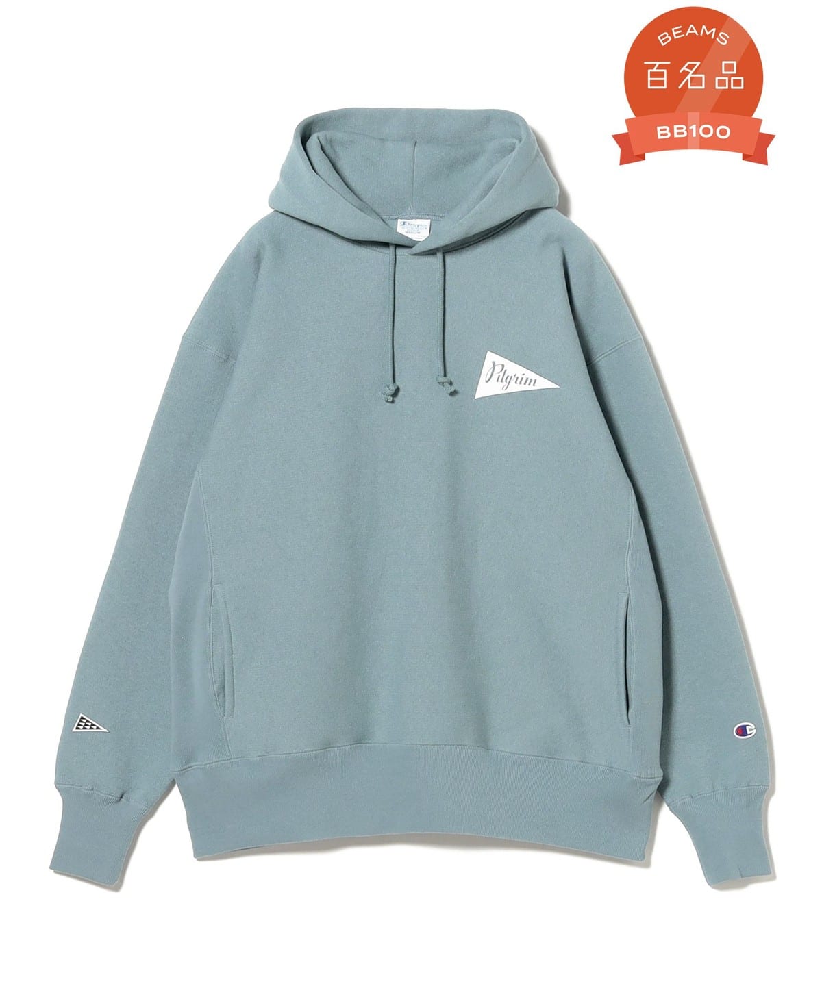 【COLLABORATION】〈MEN〉Champion チャンピオン / Team Hoodie トップス MEN BLUE GREY M