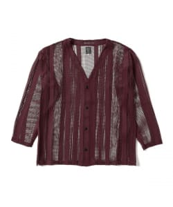 SOUTH2WEST8 / V-Neck Cardigan - Poly Lace Jq.