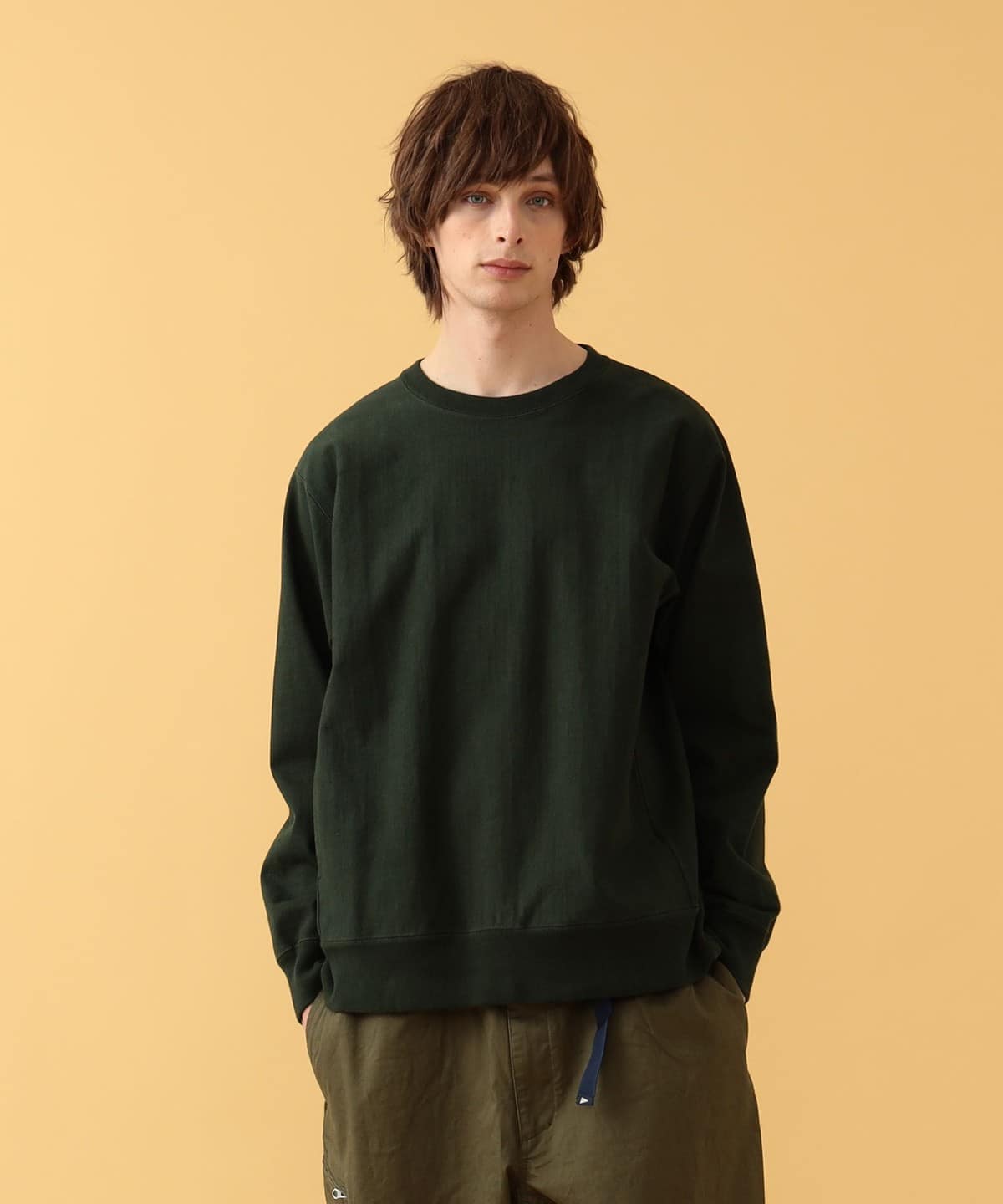 Fiore Heavy Jersey Crew Tシャツ・カットソー MEN HEATHER GREY GREEN S Fiore Heavy Jersey Crew Tシャツ・カットソー MEN HEATHER GREY GREEN S