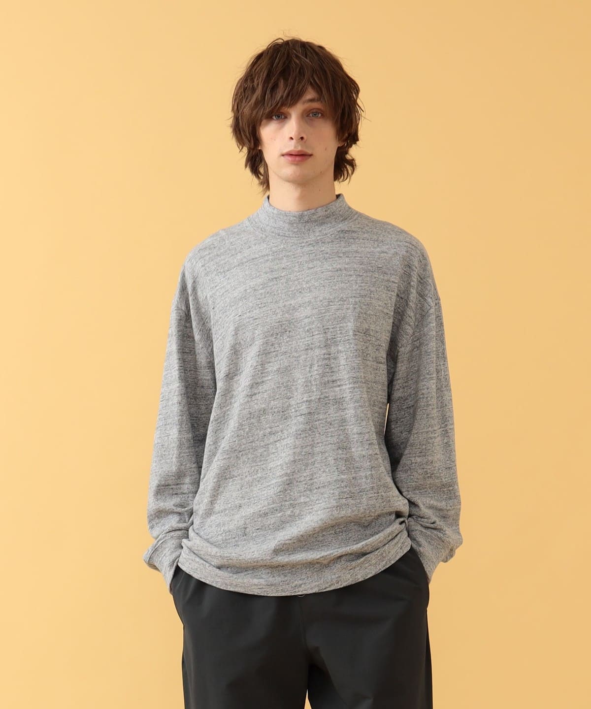 Danny Mock Neck Tシャツ・カットソー MEN HEATHER GREY XL Danny Mock Neck Tシャツ・カットソー MEN HEATHER GREY XL