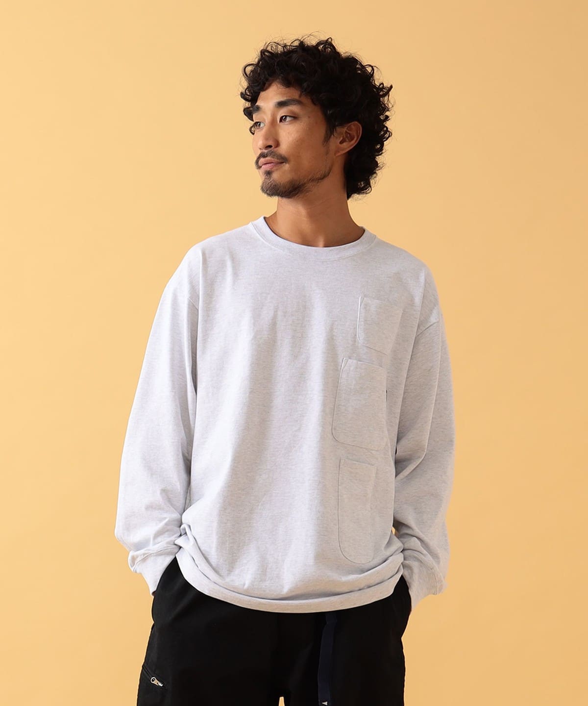 Utility Long Sleeve Tee Tシャツ・カットソー MEN ASH L Utility Long Sleeve Tee Tシャツ・カットソー MEN ASH L