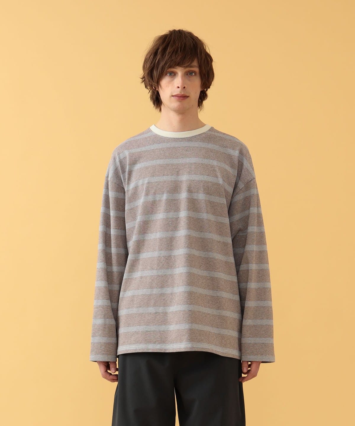 Hawkinson Striped Crew Tシャツ・カットソー MEN BROWN STRIPE XL Hawkinson Striped Crew Tシャツ・カットソー MEN BROWN STRIPE XL