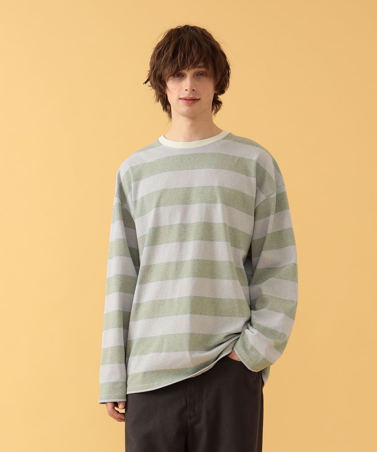 Hawkinson Striped Crew Tシャツ・カットソー MEN SAGE STRIPE XL Hawkinson Striped Crew Tシャツ・カットソー MEN SAGE STRIPE XL