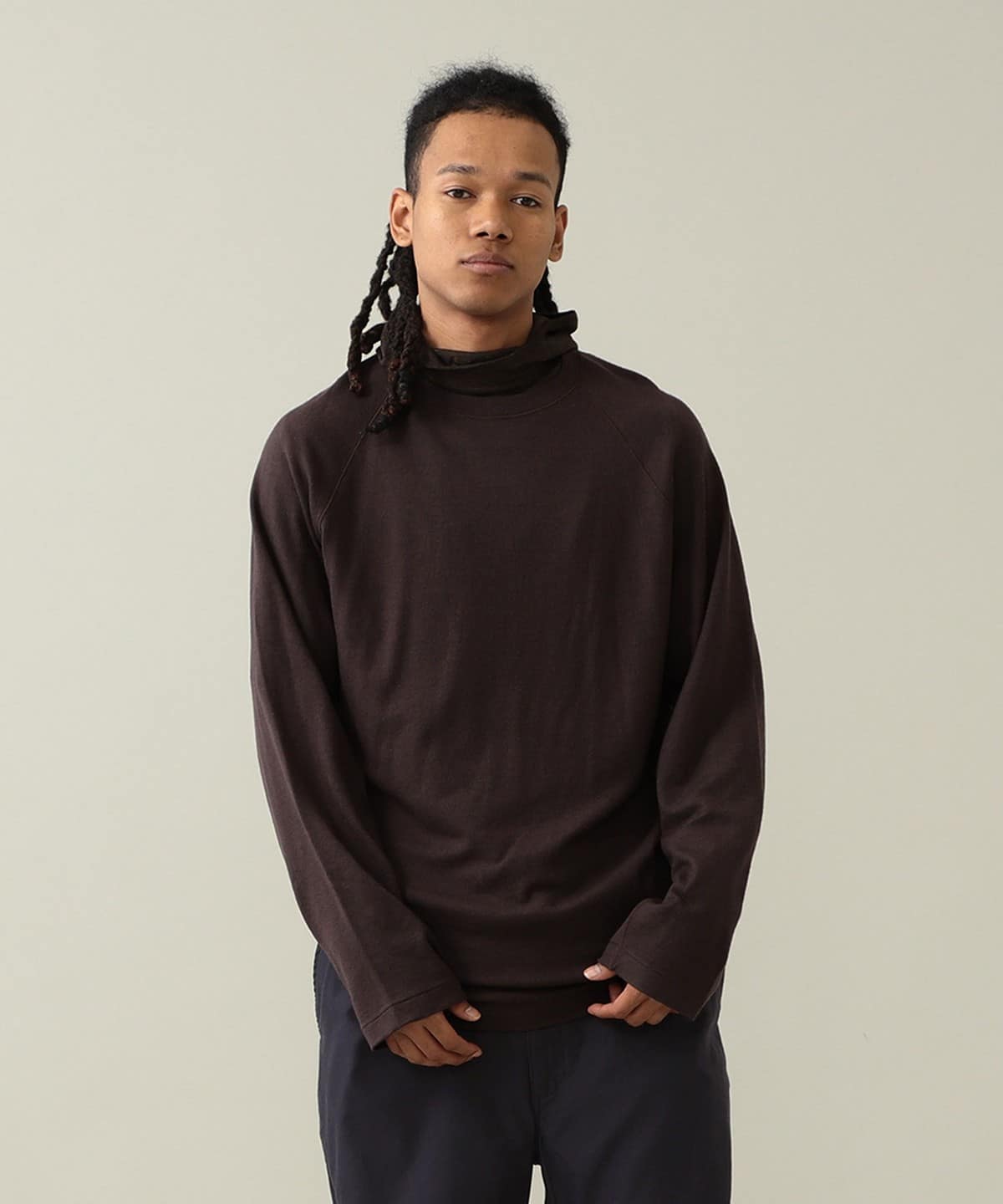 【+15%ポイントUP】Geoffrey Wool Raglan Long Sleeve Tee Tシャツ・カットソー MEN D. BROWN M 【+15%ポイントUP】Geoffrey Wool Raglan Long Sleeve Tee Tシャツ・カットソー MEN D. BROWN M
