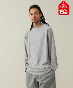【+15%ポイントUP】Geoffrey Wool Raglan Long Sleeve Tee