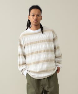 【+15%ポイントUP】Skip Stripe Long Sleeve Tee