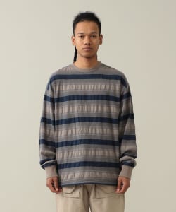 【+15%ポイントUP】Skip Stripe Long Sleeve Tee