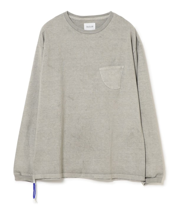 【EXCLUSIVE】CAL O LINE / Pigment Dye Indian Beads pocket Long Sleeve Tee