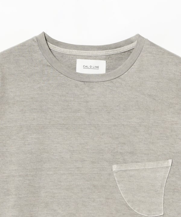 【EXCLUSIVE】CAL O LINE / Pigment Dye Indian Beads pocket Long Sleeve Tee