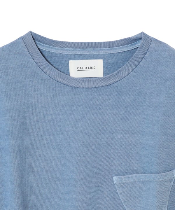 【EXCLUSIVE】CAL O LINE / Pigment Dye Indian Beads pocket Long Sleeve Tee