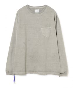【+10%ポイントUP】【EXCLUSIVE】CAL O LINE / Pigment Dye Indian Beads pocket Long Sleeve Tee