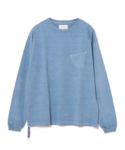 【+10%ポイントUP】【EXCLUSIVE】CAL O LINE / Pigment Dye Indian Beads pocket Long Sleeve Tee