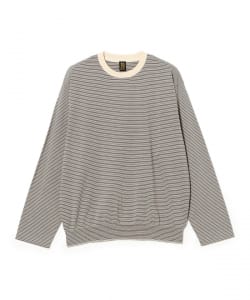 BATONER / BLOUSING CREW NECK LONG SLEEVE T-SHIRT