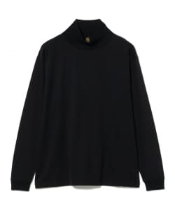 BATONER / SUEDE TOUCH HIGH NECK LONG SLEEVE T-SHIRT