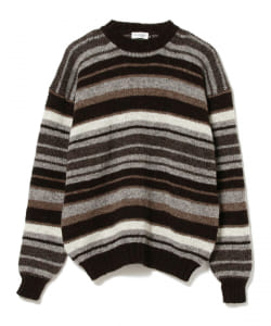 ▲BROWN by 2-tacs × MACALASTAIR / Natural Undyed Border Knit