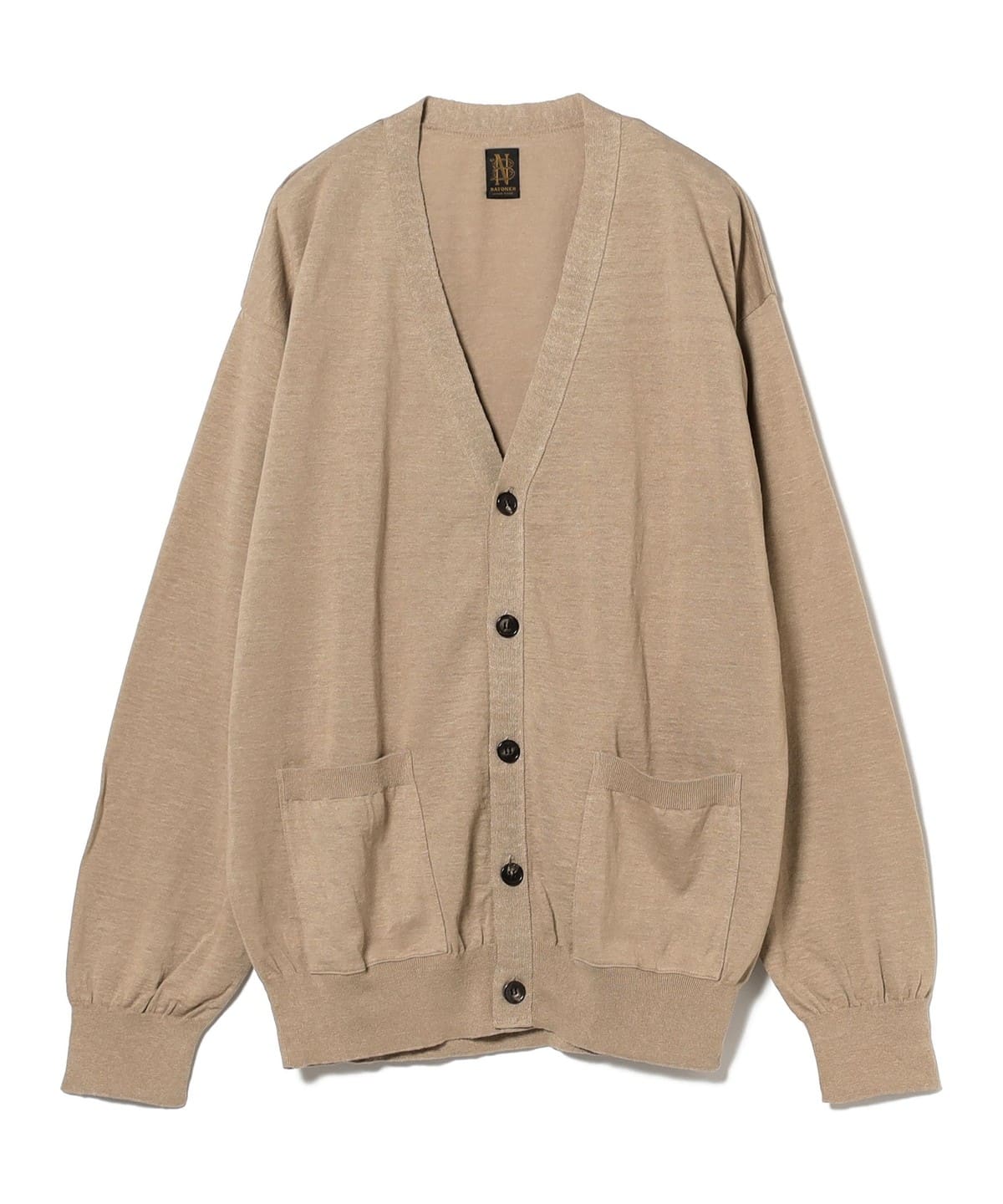 【EXCLUSIVE】BATONER バトナー / V Neck Cardigan トップス MEN BEIGE 2 【EXCLUSIVE】BATONER バトナー / V Neck Cardigan トップス MEN BEIGE 2