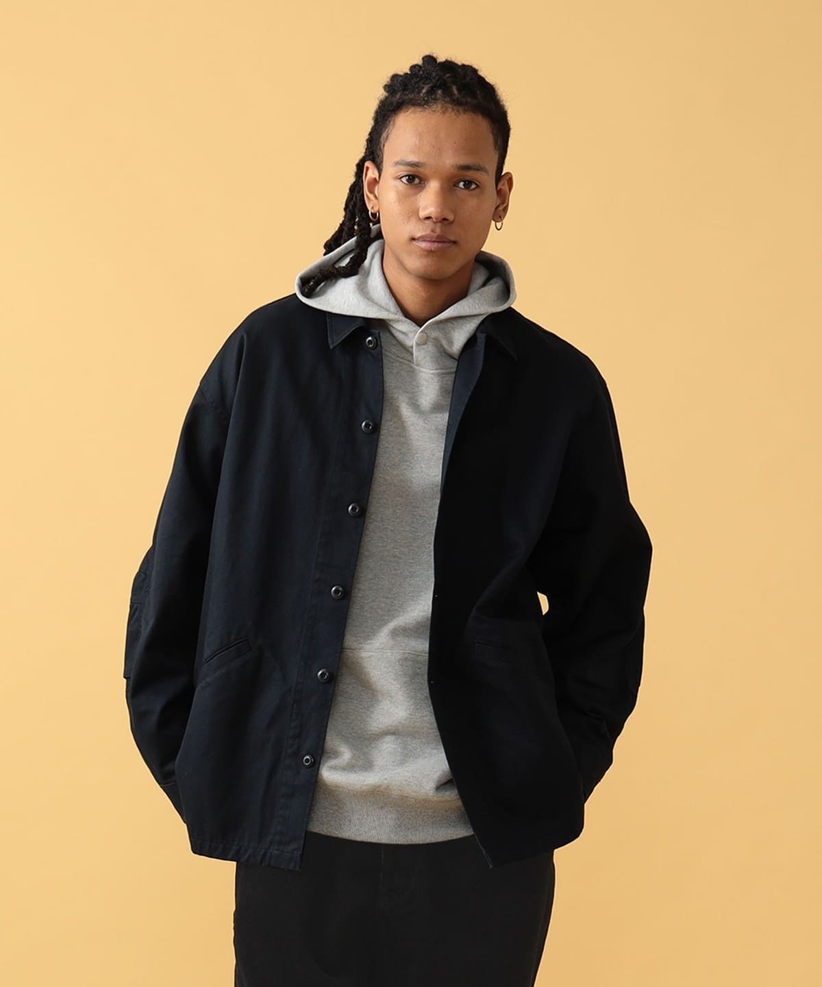 Leon Coaches Jacket ブルゾン MEN NAVY XL Leon Coaches Jacket ブルゾン MEN NAVY XL