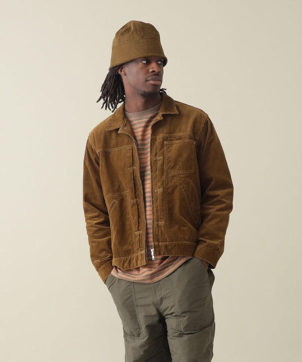 【+10%ポイントUP】Max Cord Trucker Jacket Model : H185 (cm)　Size : L