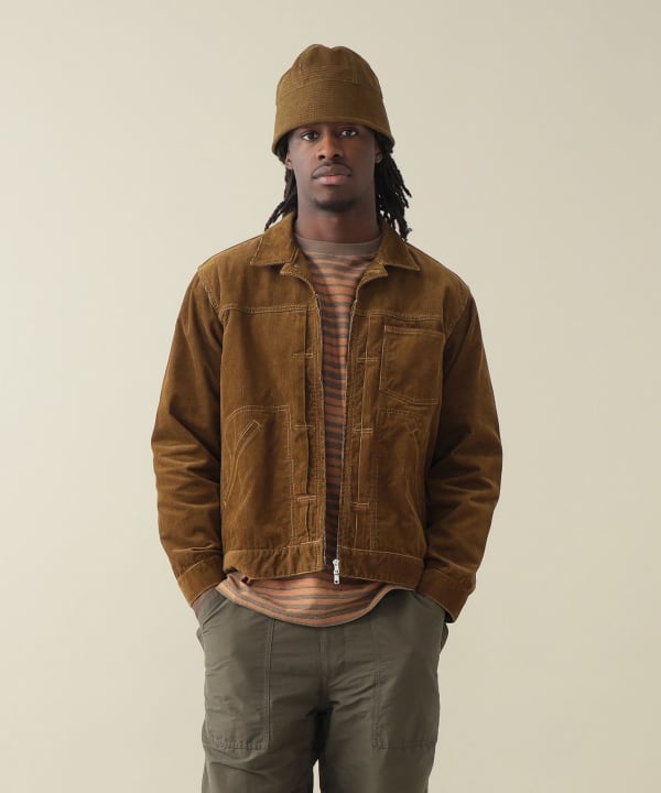 【+10%ポイントUP】Max Cord Trucker Jacket Model : H185 (cm)　Size : L