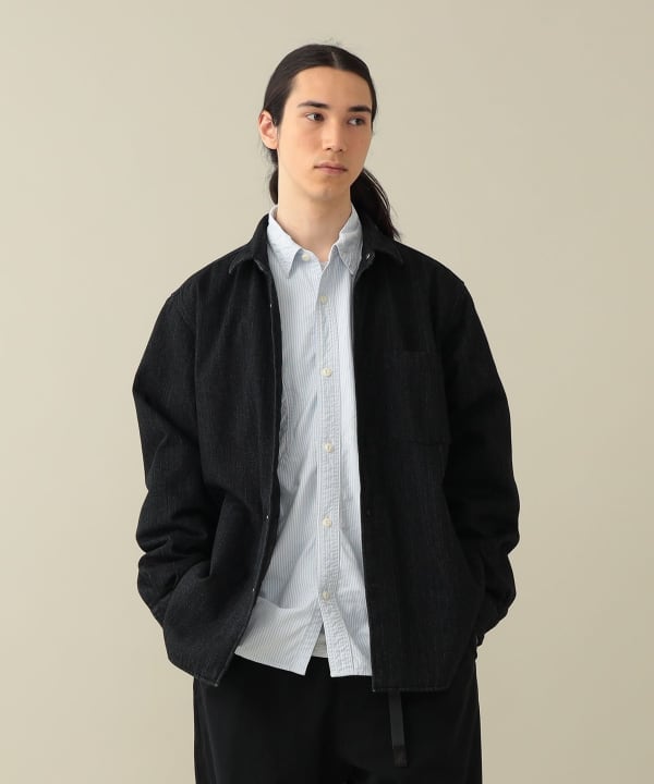 【EXCLUSIVE】nanamica / Denim Insulation Shirt Jacket Model : H182 (cm)　Size : L